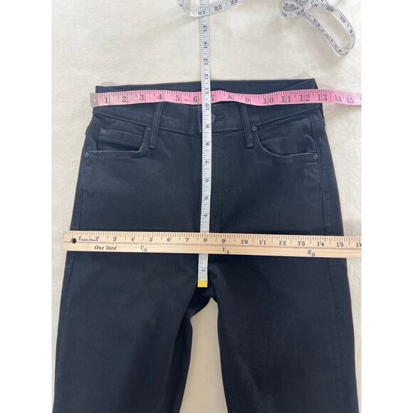 Mother Denim The Cha Cha Fray Jeans Black Not Guilty Capsule Vacation Flare Easy - Picture 12 of 13